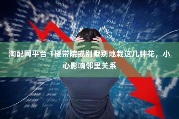 淘配网平台 1楼带院或别墅别地栽这几种花，小心影响邻里关系