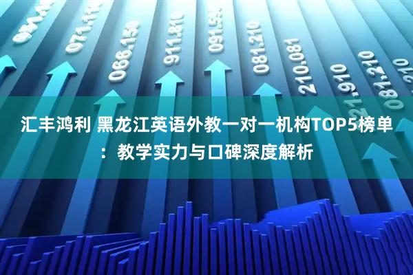 汇丰鸿利 黑龙江英语外教一对一机构TOP5榜单：教学实力与口碑深度解析